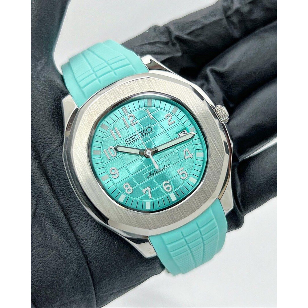Custom Seiko Mod • Turquoise Green Aquanaut • 42mm